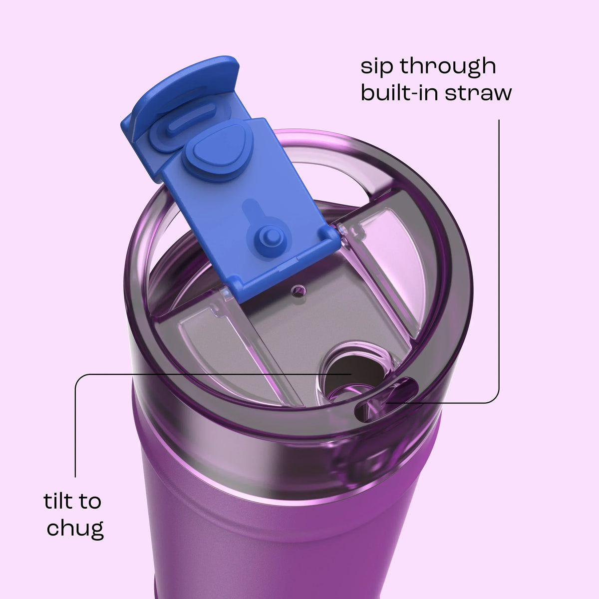 bubba 24 oz DualSip Insulated Stainless Steel Water Bottle - Mood Booster - US 2366