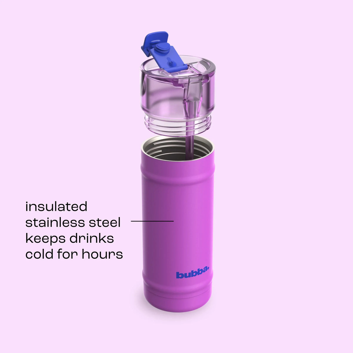 bubba 18 oz DualSip Insulated Stainless Steel Water Bottle - Mood Booster - US 3986