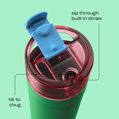 bubba 24 oz DualSip Insulated Stainless Steel Water Bottle - Fresh Serve - US 9444